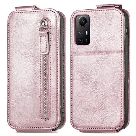 Handyhülle Hülle Flip Tasche Leder für Xiaomi Redmi Note 12S Rosegold