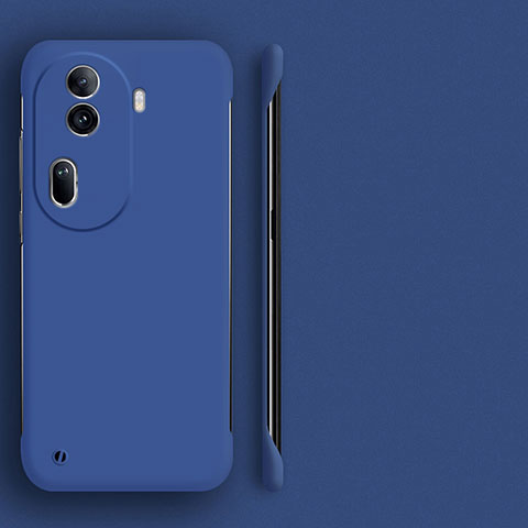 Handyhülle Hülle Hartschalen Kunststoff Rahmenlos Schutzhülle Tasche Matt für Oppo Reno11 Pro 5G Blau