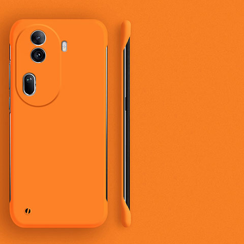 Handyhülle Hülle Hartschalen Kunststoff Rahmenlos Schutzhülle Tasche Matt für Oppo Reno11 Pro 5G Orange