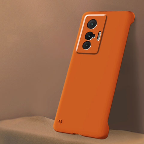 Handyhülle Hülle Hartschalen Kunststoff Rahmenlos Schutzhülle Tasche Matt für Vivo X70t Orange