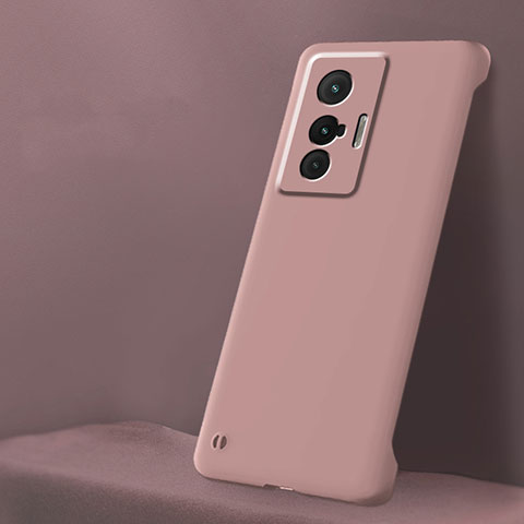 Handyhülle Hülle Hartschalen Kunststoff Rahmenlos Schutzhülle Tasche Matt für Vivo X70t Rosa