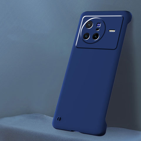 Handyhülle Hülle Hartschalen Kunststoff Rahmenlos Schutzhülle Tasche Matt für Vivo X80 5G Blau