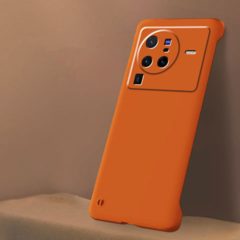 Handyhülle Hülle Hartschalen Kunststoff Rahmenlos Schutzhülle Tasche Matt für Vivo X80 Pro 5G Orange