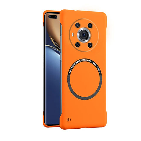 Handyhülle Hülle Hartschalen Kunststoff Rahmenlos Schutzhülle Tasche Matt mit Mag-Safe Magnetic Magnetisch für Huawei Honor Magic3 5G Orange