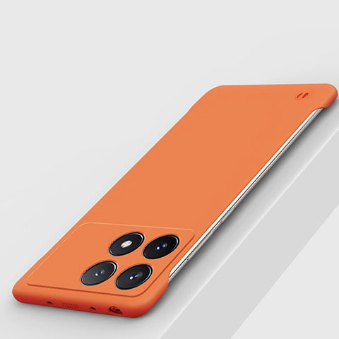 Handyhülle Hülle Hartschalen Kunststoff Rahmenlos Schutzhülle Tasche Matt P01 für Xiaomi Redmi K70 5G Orange