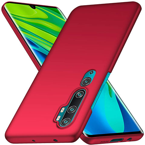 Handyhülle Hülle Hartschalen Kunststoff Schutzhülle Tasche Matt D01 für Xiaomi Mi Note 10 Pro Rot