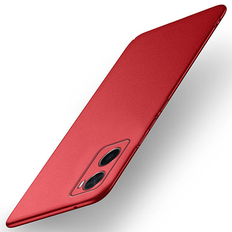 Handyhülle Hülle Hartschalen Kunststoff Schutzhülle Tasche Matt für Oppo A36 Rot