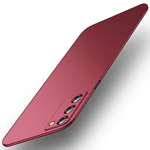 Handyhülle Hülle Hartschalen Kunststoff Schutzhülle Tasche Matt für Oppo A53s 5G Rot