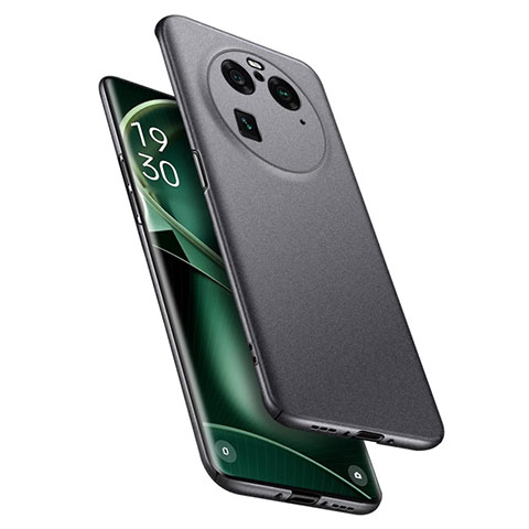 Handyhülle Hülle Hartschalen Kunststoff Schutzhülle Tasche Matt für Oppo Find X6 Pro 5G Dunkelgrau