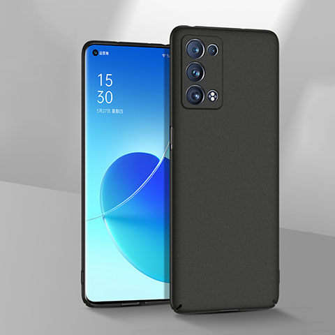 Handyhülle Hülle Hartschalen Kunststoff Schutzhülle Tasche Matt für Oppo Reno6 Pro 5G Schwarz