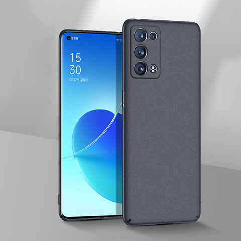 Handyhülle Hülle Hartschalen Kunststoff Schutzhülle Tasche Matt für Oppo Reno6 Pro+ Plus 5G Blau