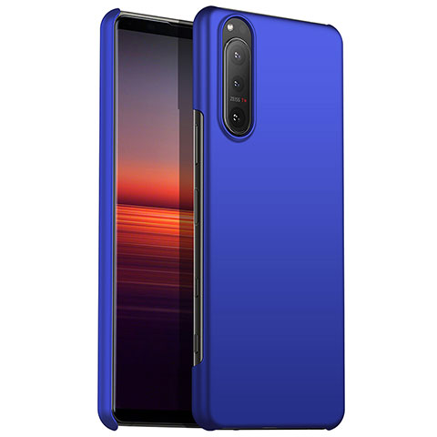 Handyhülle Hülle Hartschalen Kunststoff Schutzhülle Tasche Matt für Sony Xperia 1 IV SO-51C Blau