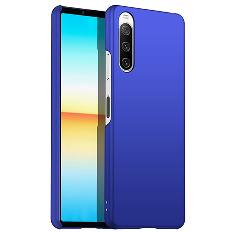 Handyhülle Hülle Hartschalen Kunststoff Schutzhülle Tasche Matt für Sony Xperia 10 III Blau