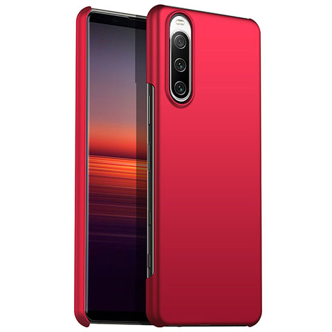 Handyhülle Hülle Hartschalen Kunststoff Schutzhülle Tasche Matt für Sony Xperia 10 III Lite Rot