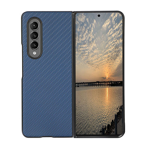 Handyhülle Hülle Hartschalen Kunststoff Schutzhülle Tasche Matt H03 für Samsung Galaxy Z Fold4 5G Blau