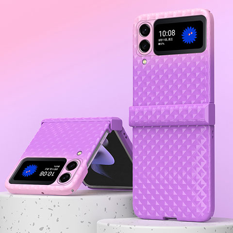 Handyhülle Hülle Hartschalen Kunststoff Schutzhülle Tasche Matt H07 für Samsung Galaxy Z Fold4 5G Violett