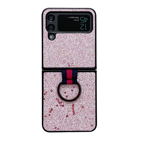 Handyhülle Hülle Hartschalen Kunststoff Schutzhülle Tasche Matt H08 für Samsung Galaxy Z Flip4 5G Rosa