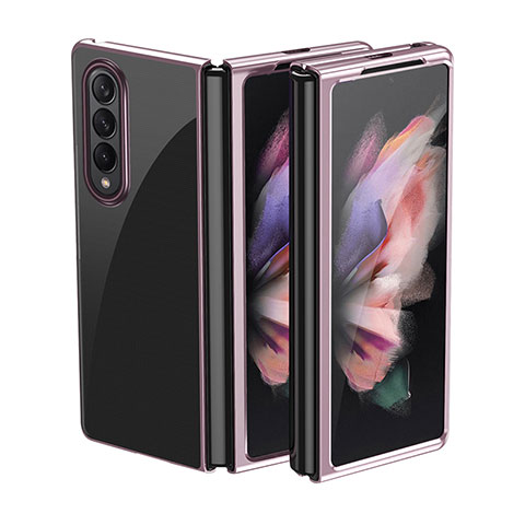 Handyhülle Hülle Hartschalen Kunststoff Schutzhülle Tasche Matt L01 für Samsung Galaxy Z Fold3 5G Rosegold