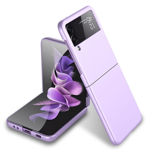 Handyhülle Hülle Hartschalen Kunststoff Schutzhülle Tasche Matt L03 für Samsung Galaxy Z Flip3 5G Violett