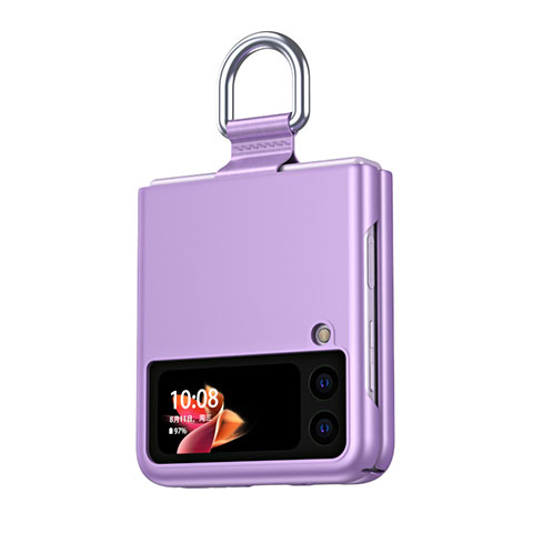 Handyhülle Hülle Hartschalen Kunststoff Schutzhülle Tasche Matt L04 für Samsung Galaxy Z Flip3 5G Violett