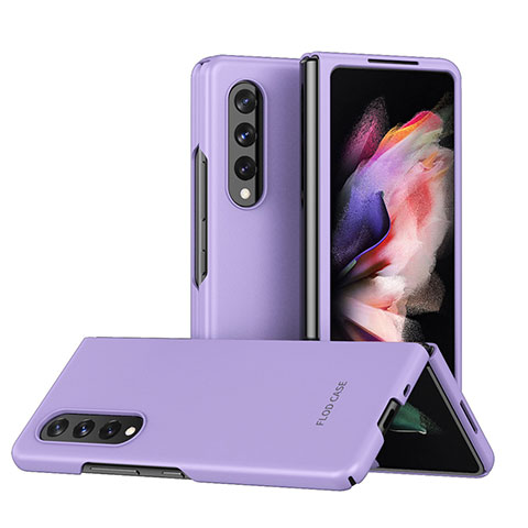 Handyhülle Hülle Hartschalen Kunststoff Schutzhülle Tasche Matt L08 für Samsung Galaxy Z Fold3 5G Violett