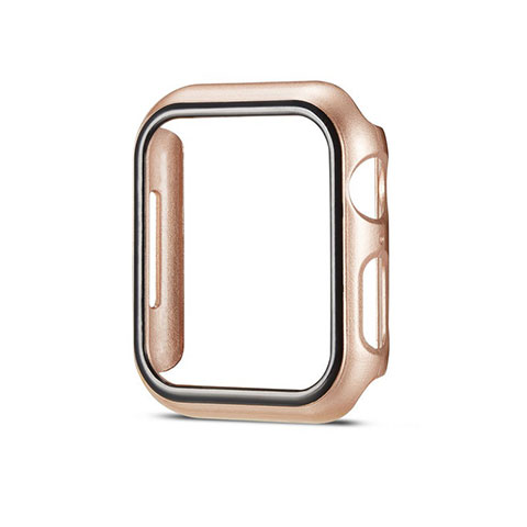 Handyhülle Hülle Hartschalen Kunststoff Schutzhülle Tasche Matt M01 für Apple iWatch 5 44mm Gold