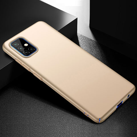 Handyhülle Hülle Hartschalen Kunststoff Schutzhülle Tasche Matt M01 für Samsung Galaxy A51 4G Gold