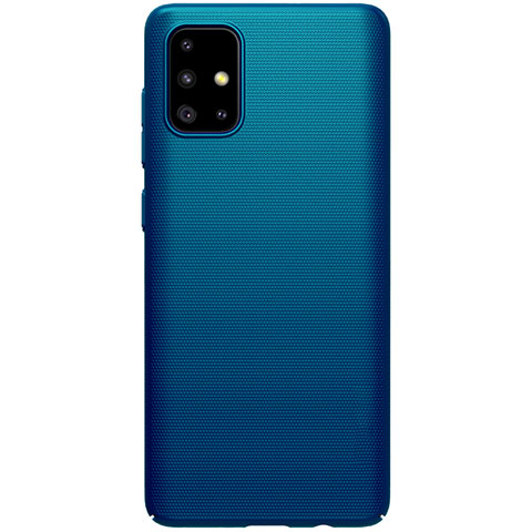 Handyhülle Hülle Hartschalen Kunststoff Schutzhülle Tasche Matt M01 für Samsung Galaxy A71 5G Blau