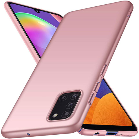 Handyhülle Hülle Hartschalen Kunststoff Schutzhülle Tasche Matt M02 für Samsung Galaxy A31 Rosegold