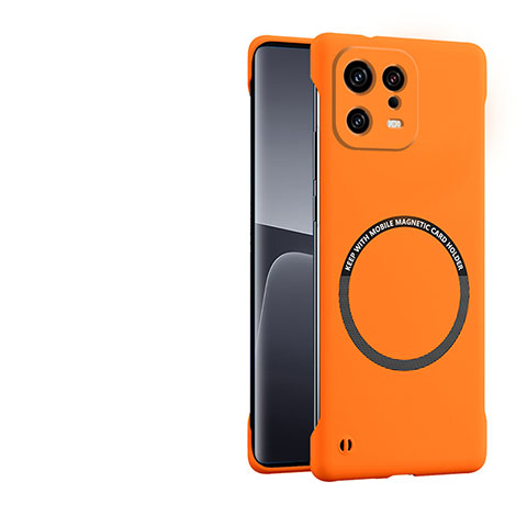 Handyhülle Hülle Hartschalen Kunststoff Schutzhülle Tasche Matt mit Mag-Safe Magnetic Magnetisch für Xiaomi Mi 13 Pro 5G Orange