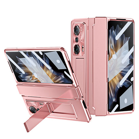 Handyhülle Hülle Hartschalen Kunststoff Schutzhülle Tasche Matt mit Ständer ZL2 für Huawei Honor Magic Vs 5G Rosegold