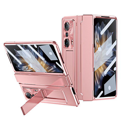 Handyhülle Hülle Hartschalen Kunststoff Schutzhülle Tasche Matt mit Ständer ZL2 für Huawei Honor Magic Vs Ultimate 5G Rosegold