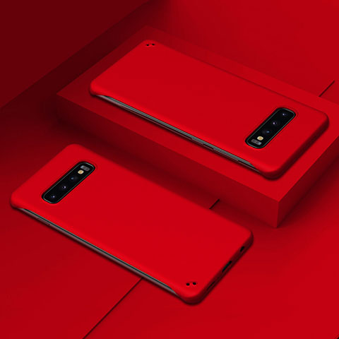 Handyhülle Hülle Hartschalen Kunststoff Schutzhülle Tasche Matt P01 für Samsung Galaxy S10 5G Rot