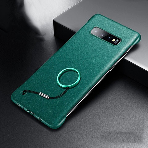 Handyhülle Hülle Hartschalen Kunststoff Schutzhülle Tasche Matt P01 für Samsung Galaxy S10 Plus Cyan