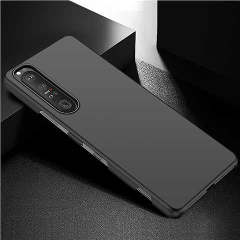 Handyhülle Hülle Hartschalen Kunststoff Schutzhülle Tasche Matt P01 für Sony Xperia 1 III Schwarz