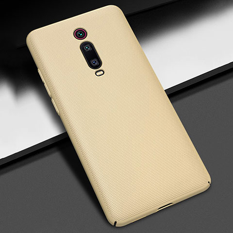 Handyhülle Hülle Hartschalen Kunststoff Schutzhülle Tasche Matt P01 für Xiaomi Mi 9T Gold