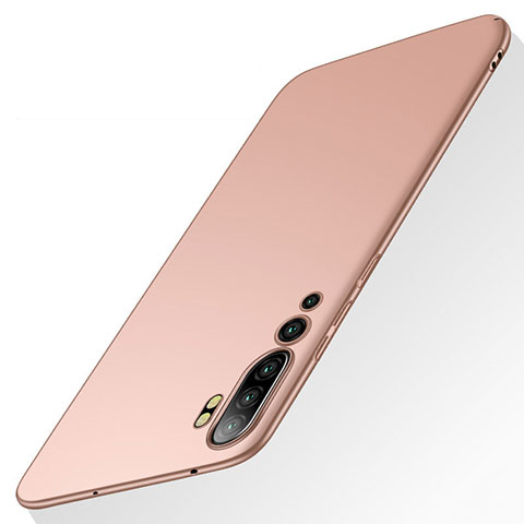 Handyhülle Hülle Hartschalen Kunststoff Schutzhülle Tasche Matt P01 für Xiaomi Mi Note 10 Rosegold