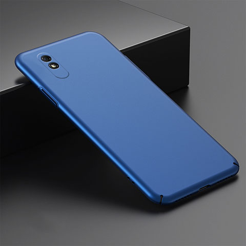 Handyhülle Hülle Hartschalen Kunststoff Schutzhülle Tasche Matt P01 für Xiaomi Redmi 9A Blau