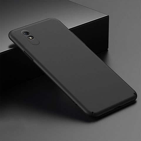 Handyhülle Hülle Hartschalen Kunststoff Schutzhülle Tasche Matt P01 für Xiaomi Redmi 9AT Schwarz