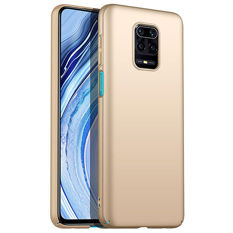 Handyhülle Hülle Hartschalen Kunststoff Schutzhülle Tasche Matt P01 für Xiaomi Redmi Note 9S Gold