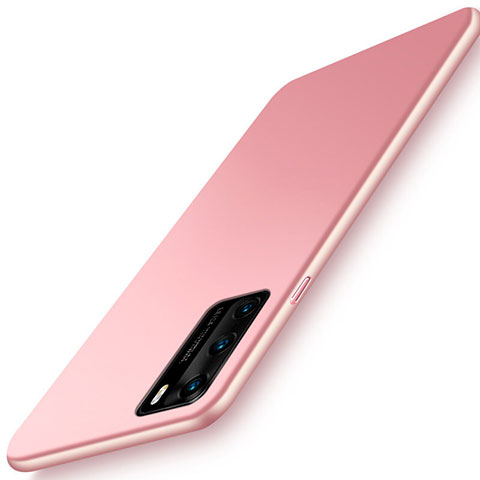 Handyhülle Hülle Hartschalen Kunststoff Schutzhülle Tasche Matt P02 für Huawei P40 Rosegold