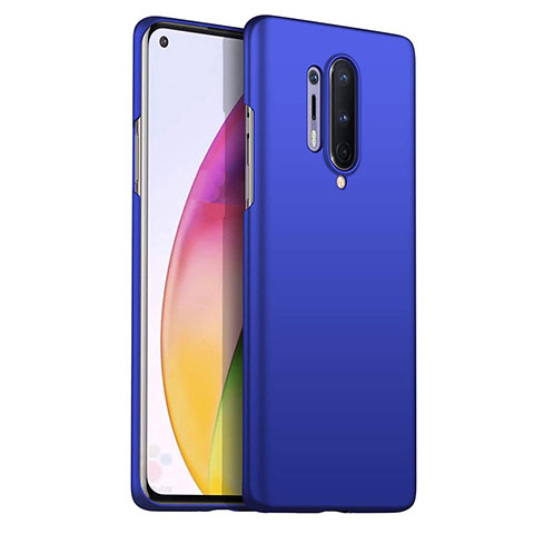 Handyhülle Hülle Hartschalen Kunststoff Schutzhülle Tasche Matt P02 für OnePlus 8 Pro Blau