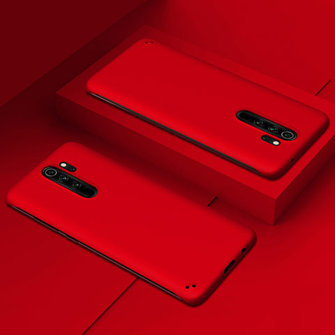 Handyhülle Hülle Hartschalen Kunststoff Schutzhülle Tasche Matt P02 für Xiaomi Redmi Note 8 Pro Rot