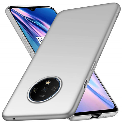 Handyhülle Hülle Hartschalen Kunststoff Schutzhülle Tasche Matt P03 für OnePlus 7T Silber