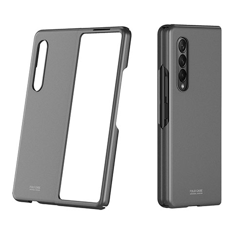 Handyhülle Hülle Hartschalen Kunststoff Schutzhülle Tasche Matt P03 für Samsung Galaxy Z Fold3 5G Grau