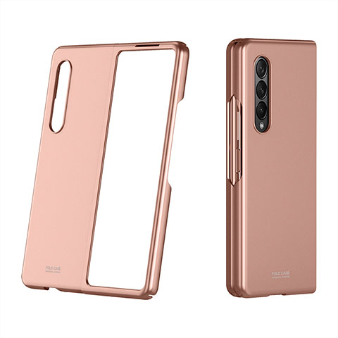 Handyhülle Hülle Hartschalen Kunststoff Schutzhülle Tasche Matt P03 für Samsung Galaxy Z Fold3 5G Rosegold