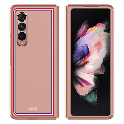 Handyhülle Hülle Hartschalen Kunststoff Schutzhülle Tasche Matt P06 für Samsung Galaxy Z Fold3 5G Rosegold