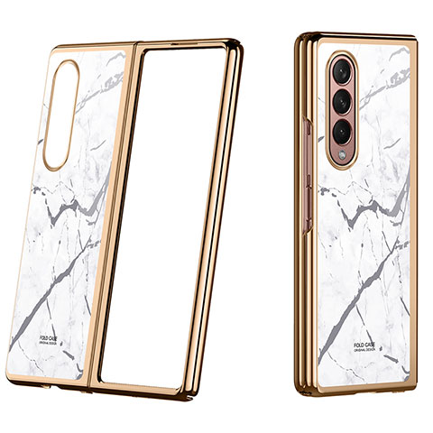 Handyhülle Hülle Hartschalen Kunststoff Schutzhülle Tasche Matt P08 für Samsung Galaxy Z Fold3 5G Gold