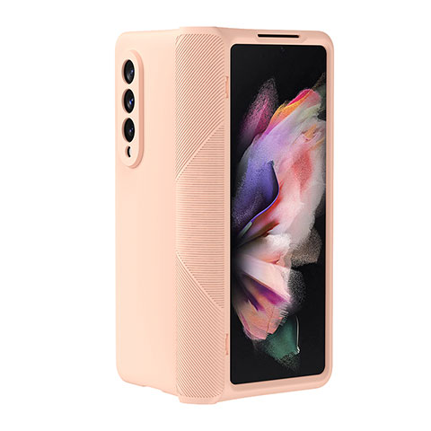 Handyhülle Hülle Hartschalen Kunststoff Schutzhülle Tasche Matt R01 für Samsung Galaxy Z Fold4 5G Rosegold