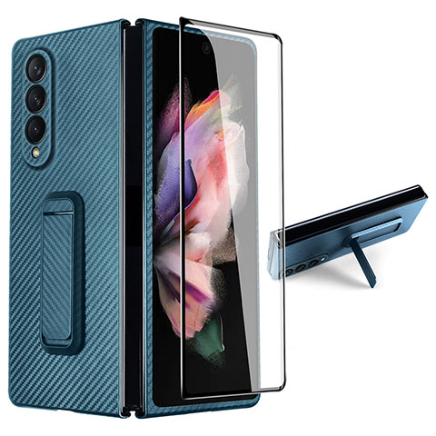 Handyhülle Hülle Hartschalen Kunststoff Schutzhülle Tasche Matt R06 für Samsung Galaxy Z Fold4 5G Cyan